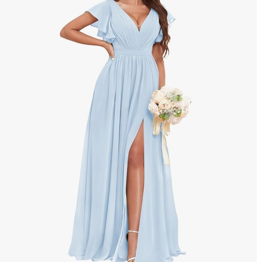 Elegant Light Blue Evening Gown